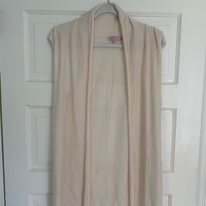 Calypso st. barth cream sleeveless cardigan